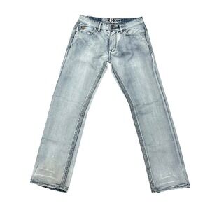 Southpole MCM Mens Acid Wash Relaxed Straight Leg Jeans 32x32 Y2K Streetwear